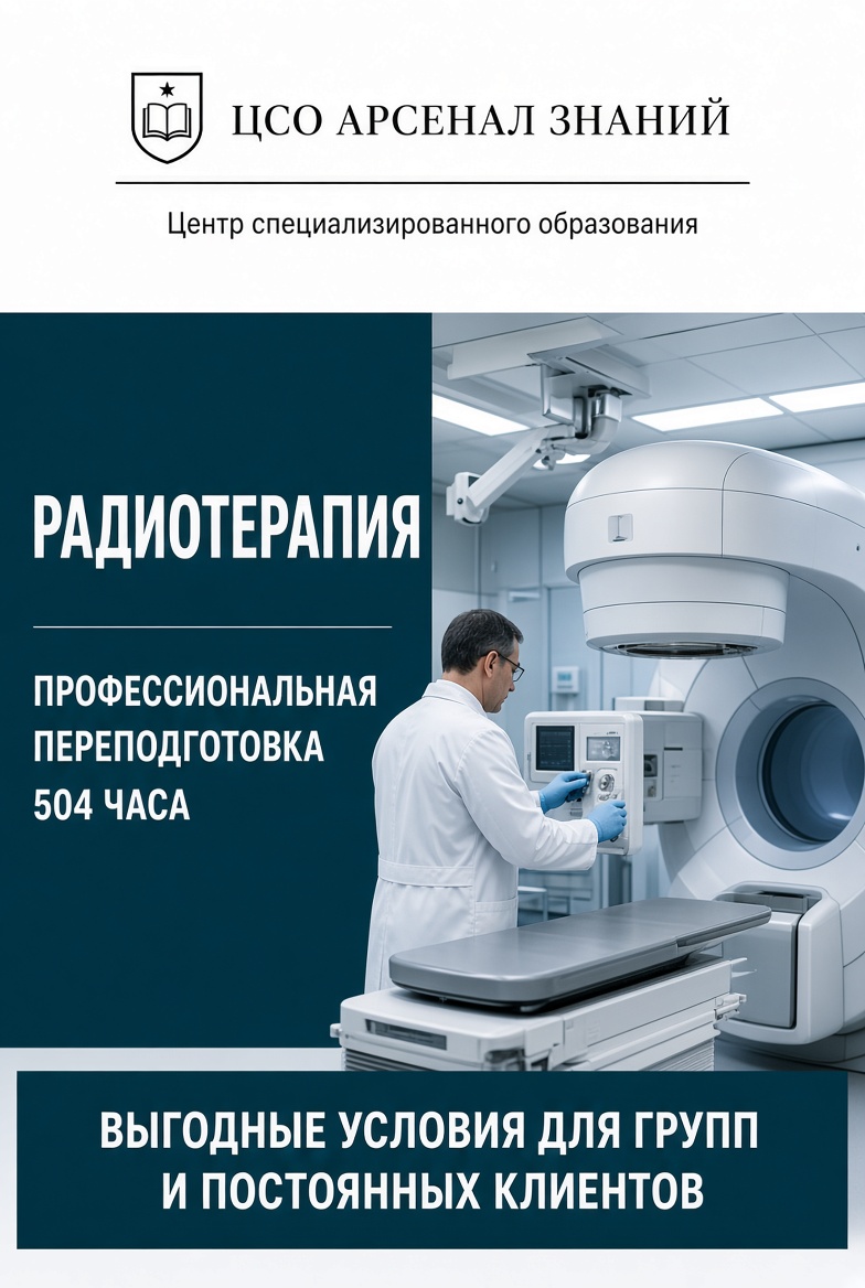 Радиотерапия профессиональная переподготовка 504 часа